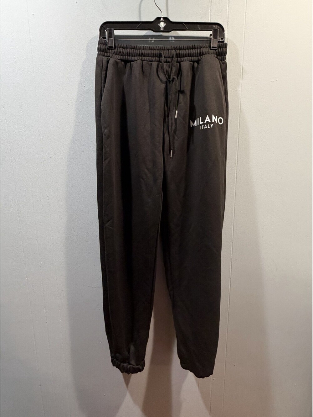 Womens Unbranded Sweatpants Size Large Black ( Milano Italy) Print